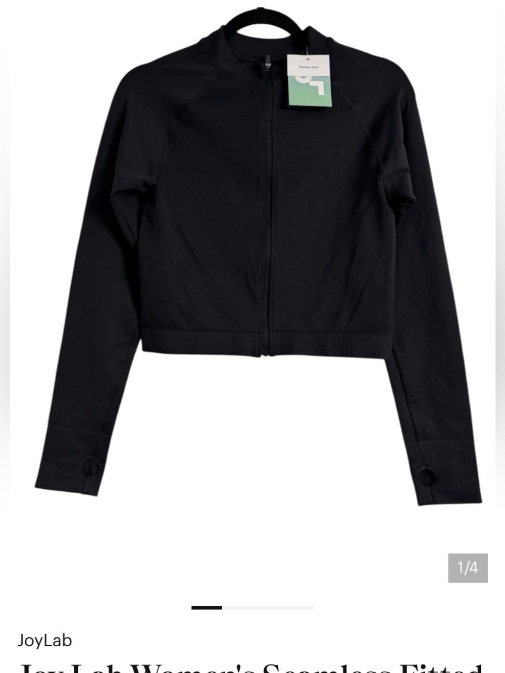 JoyLab Black Performance Zip Jacket
